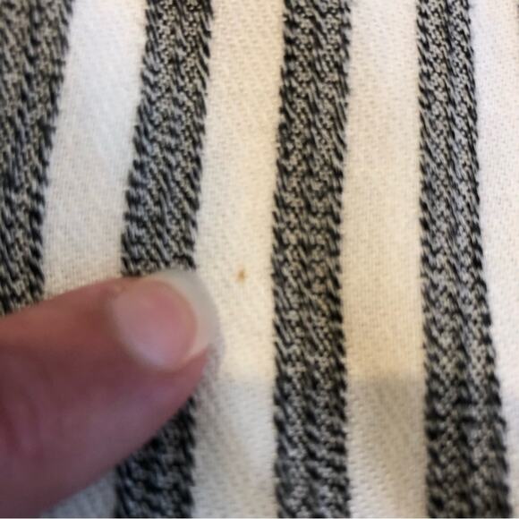 Soft Surroundings black white striped button down asymmetrical tunic size Large - Picture 15 of 16
